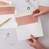Modern Collage Envelope Liners Peach Pink Standard