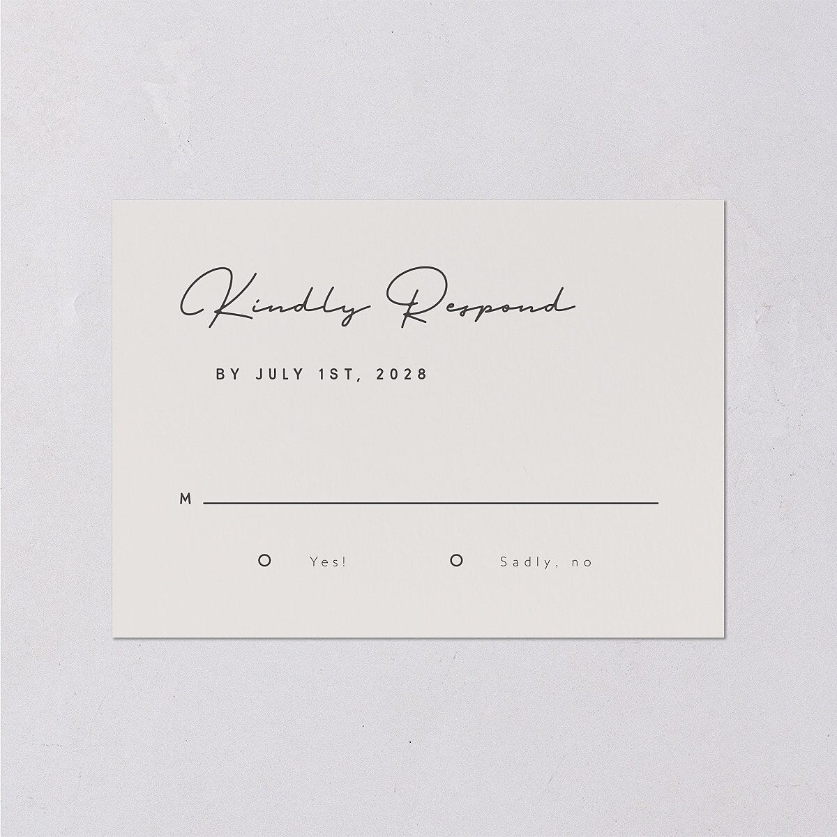 Modern Photograph Wedding Response Cards Mist Signature Standard