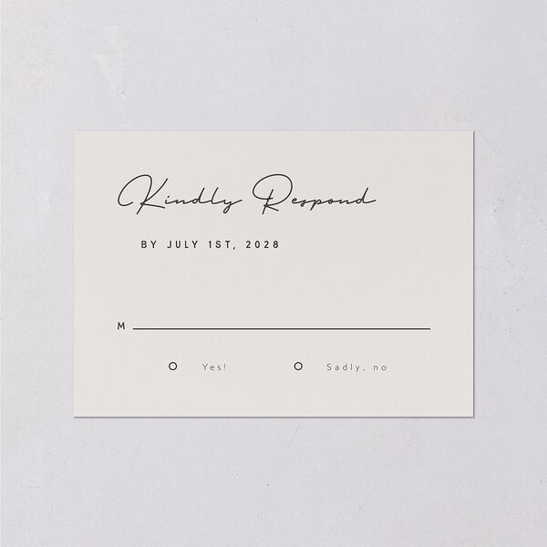 Modern Photograph Wedding Response Cards Mist Signature Standard