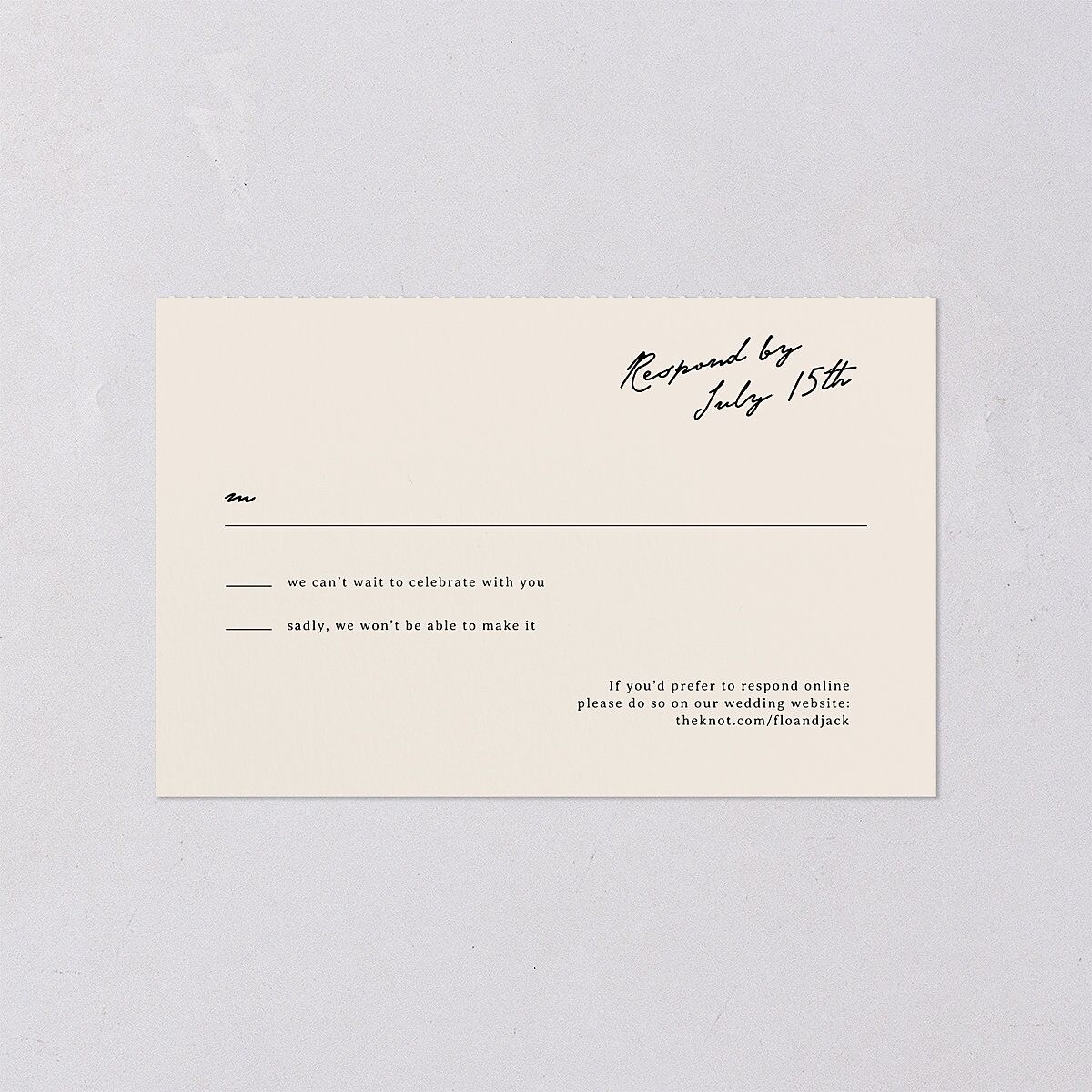 Vintage Film All-in-One Wedding Invitations Sand Signature Light Both Recipient and Return Addresses No