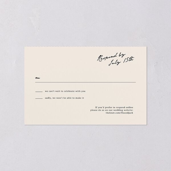 Vintage Film All-in-One Wedding Invitations Sand Signature Light Both Recipient and Return Addresses No