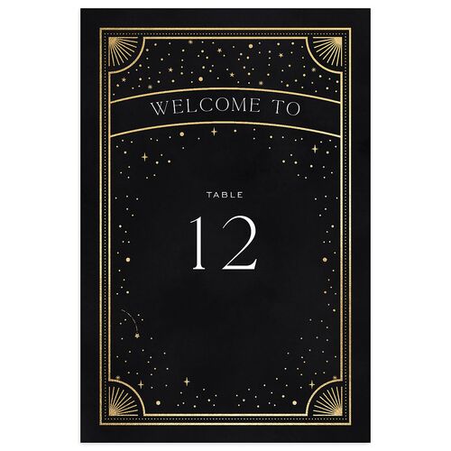 Written In The Stars Table Numbers Gold Midnight Signature