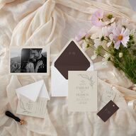 Minimalist Accent Leaf Euro Envelope Liners Linen Luxe