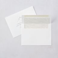 Minimal Wildflower Wedding Invitations Gold Off-White Signature Blank No Standard