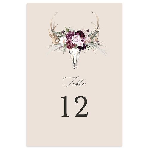 Gothic Antlers Table Numbers Purple Haze Signature