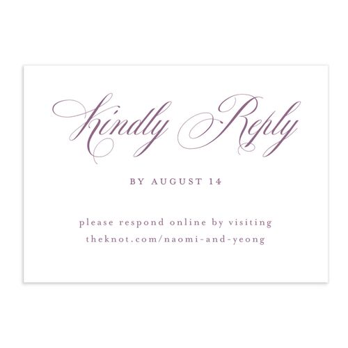 Vintage Florals URL RSVP Cards Mauve Signature Standard