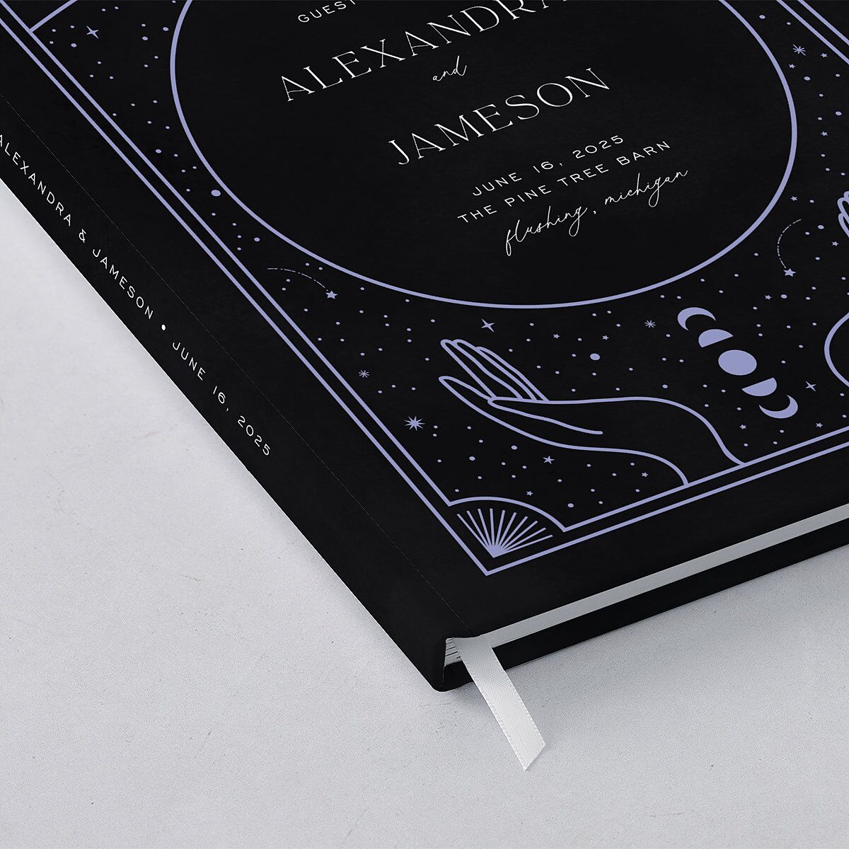 Written In The Stars Wedding Guest Book Midnight