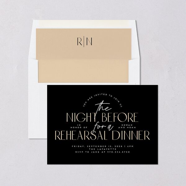 Headline Rehearsal Dinner Invitations Licorice Signature Blank