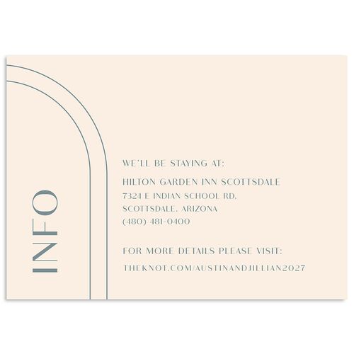 Modern Romantic Wedding Enclosure Cards Regency Blue Signature