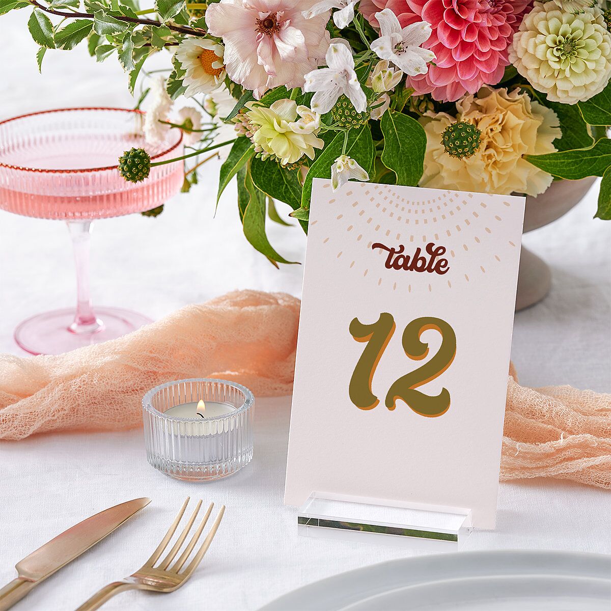 Disco Love Table Numbers Umber Signature