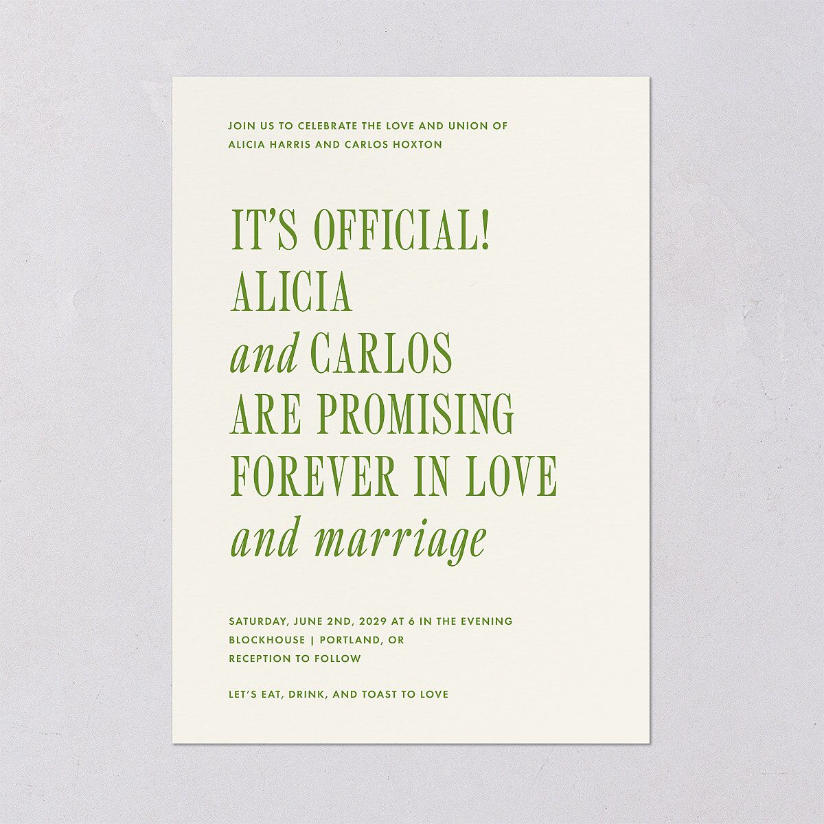 Editorial Promise Wedding Invitations Meadow Signature Blank No Standard