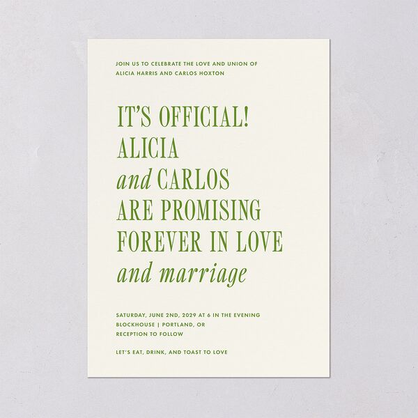 Editorial Promise Wedding Invitations Meadow Signature Blank No Standard