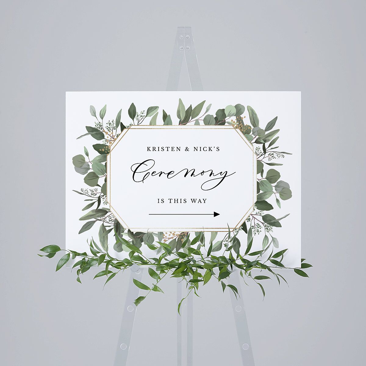 Eucalyptus Frame Standard Direction Sign Medium — view 1