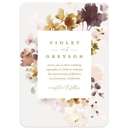 Ethereal Floral Wedding Invitations Dijon Signature Blank No Rounded