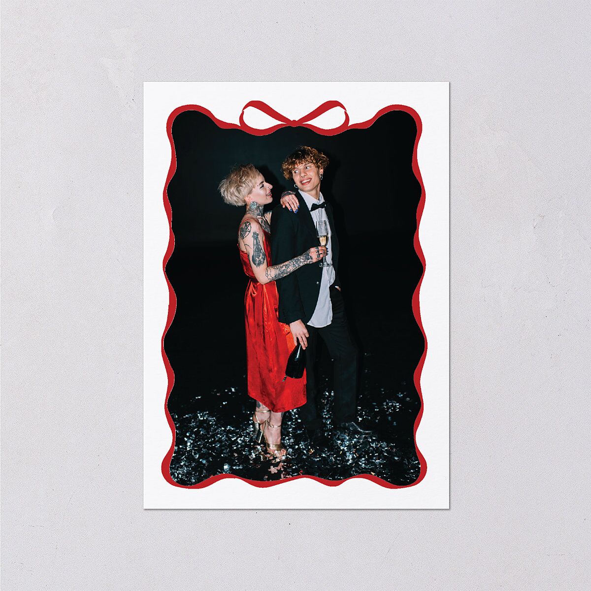 Hand Drawn Las Vegas Hearts Wedding Response Cards Ruby Signature Standard