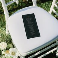 Gatsby Deco Arch Wedding Programs Dark Emerald Signature