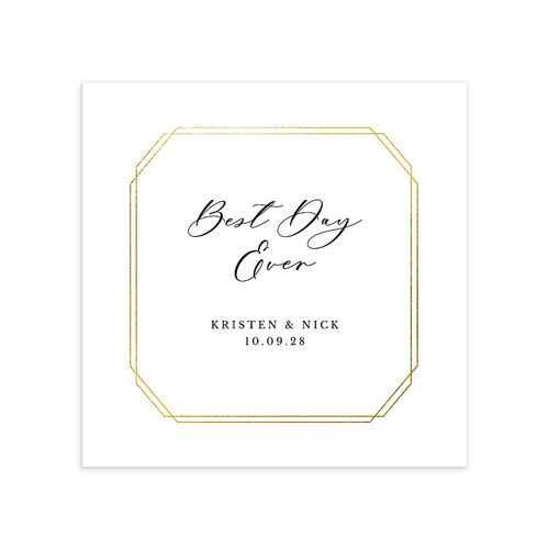 Eucalyptus Frame Bridal Shower Cocktail Napkins Pure White Napkin Uncoined