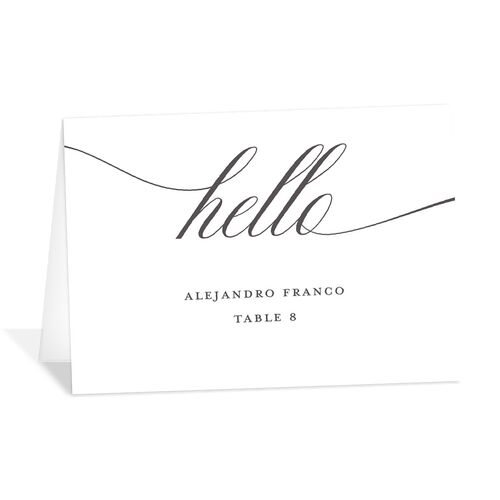 Grand Calligraphy Place Cards Medieval Grey Signature