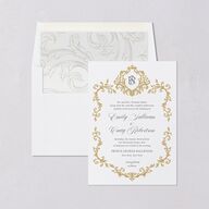 Vintage Regency Monogram Frame Envelope Liners Pure White Standard