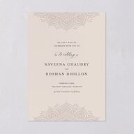 Indian Gilded Adornment Save The Date Cards Gold Sand Signature smooth Blank No Standard