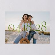 Hawaiian Tropical Monstera Frame Save the Date Cards Scottish Green Signature smooth Blank No Standard