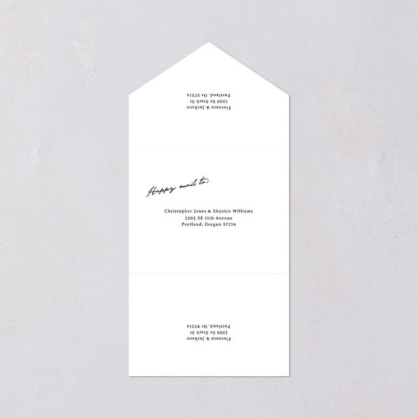Vintage Film All-in-One Wedding Invitations Sand Signature Light Both Recipient and Return Addresses No
