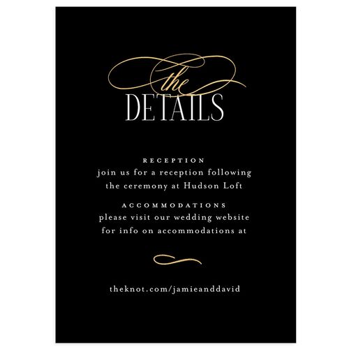 Metropolitan Wedding Enclosure Cards Gold Licorice Signature Standard