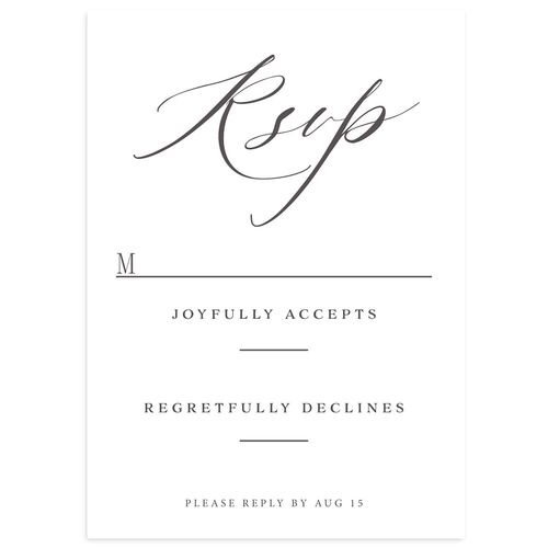Elegant Glow Wedding Response Cards Pure White Signature Standard