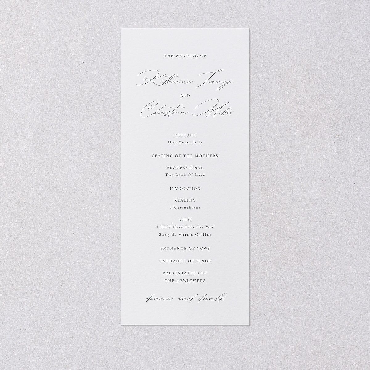 Classic Landscape Wedding Programs Steel Gray Signature