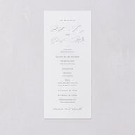 Classic Landscape Wedding Programs Steel Gray Signature