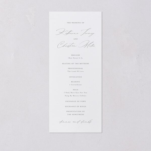 Classic Landscape Wedding Programs Steel Gray Signature
