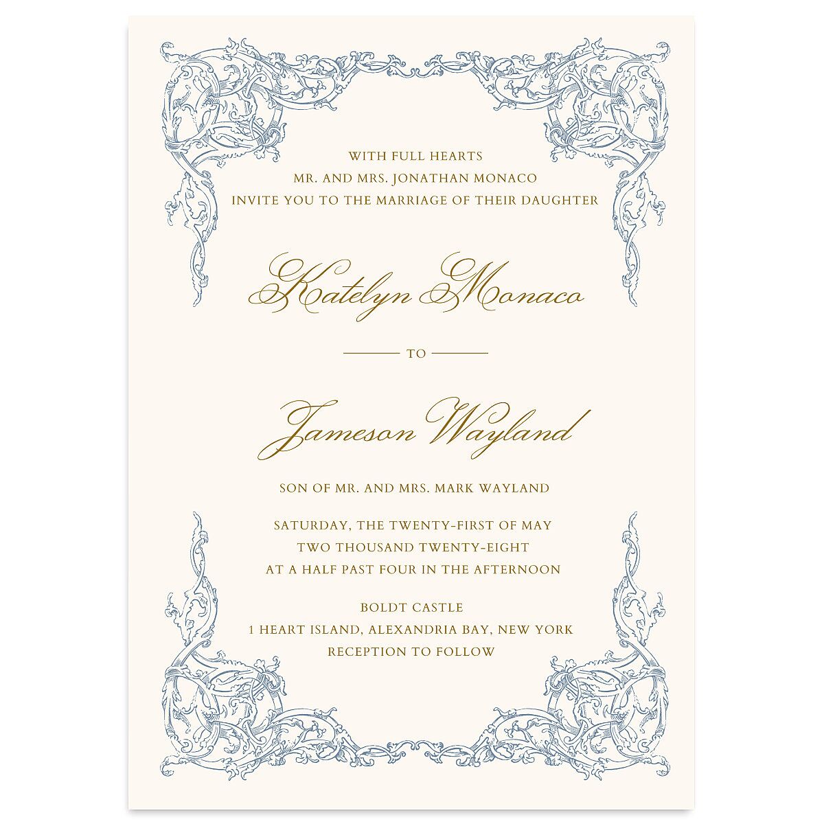 Romantic Rococo Wedding Invitations