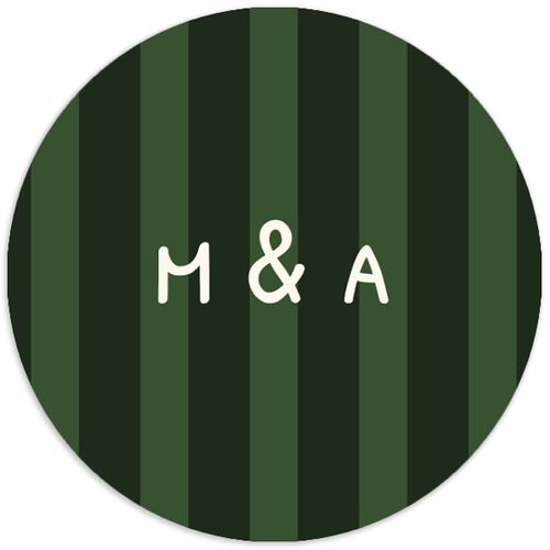 Hand Drawn Recipe Wedding Stickers Dark Camo Circle