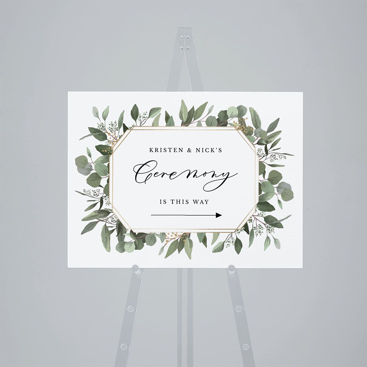 Eucalyptus Frame Standard Direction Sign Medium
