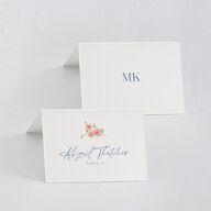 Fairytale Wildflower Crest Place Cards Pure White Signature