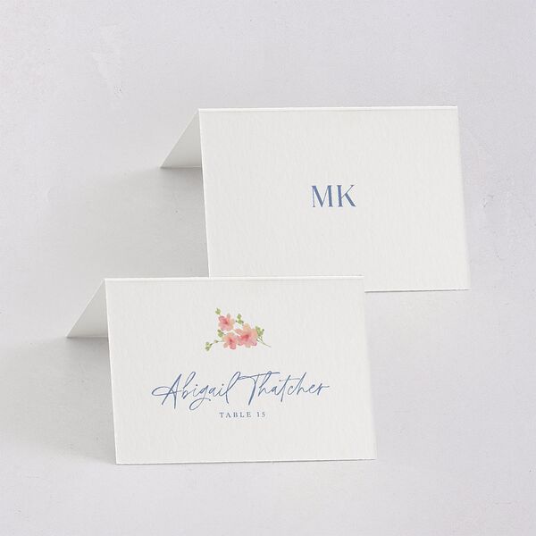 Fairytale Wildflower Crest Place Cards Pure White Signature