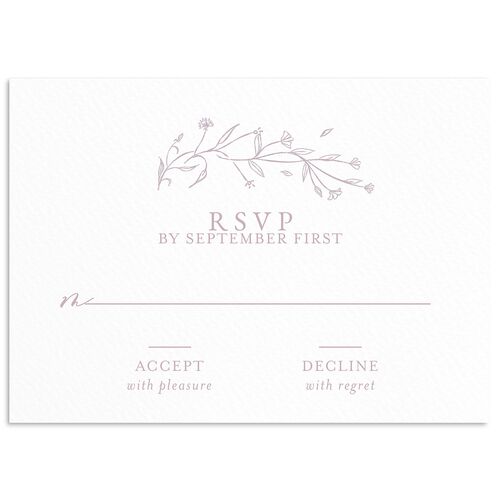 Natural Monogram Wedding Response Cards Boysenberry Signature Standard