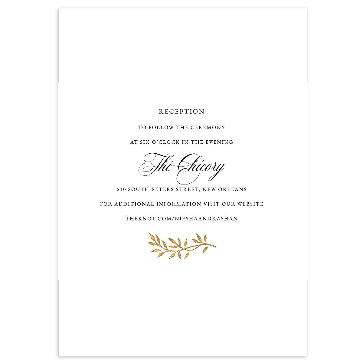 Formal Crest Wedding Enclosure Cards