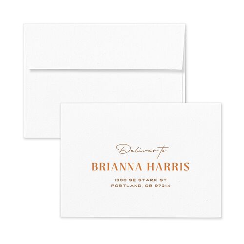 Beach Party Wedding Response Card Standard Envelopes White Pink Cotton Return Address Signature Standard