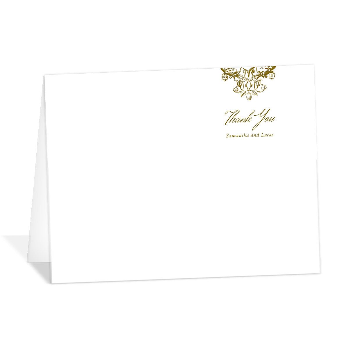 Ornate Vintage Crest Thank You Cards