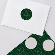 Whimsical Hand Drawn Photo Frames Holiday Stickers Eucalyptus Circle