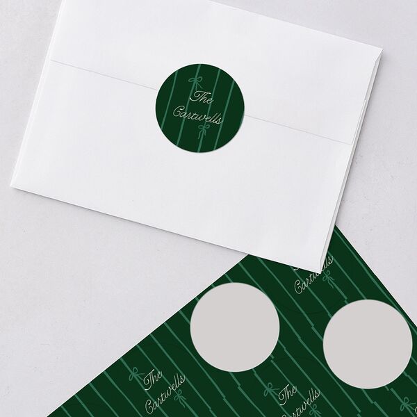 Whimsical Hand Drawn Photo Frames Holiday Stickers Eucalyptus Circle