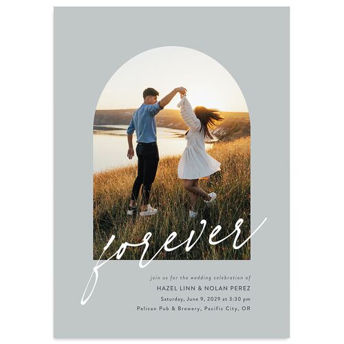 Forever Arch Wedding Invitations Slate Signature Blank No Standard
