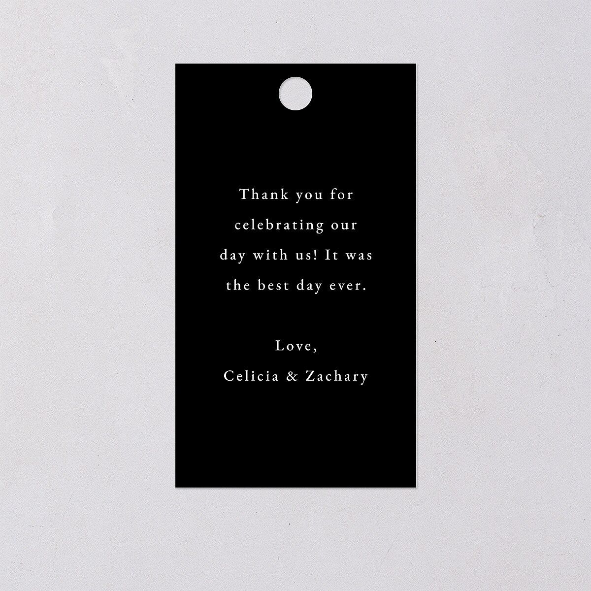Simple Modern Monogram Favor Gift Tags Pure White Signature