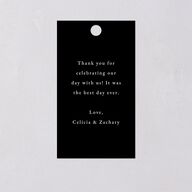 Simple Modern Monogram Favor Gift Tags Pure White Signature