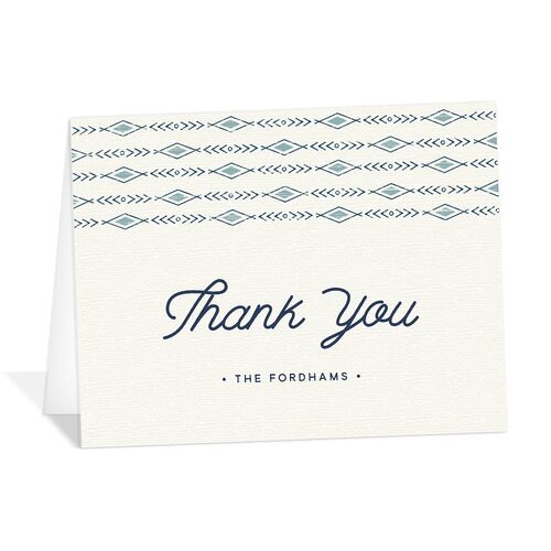 Vintage Mountain Thank You Cards Dusty Blue