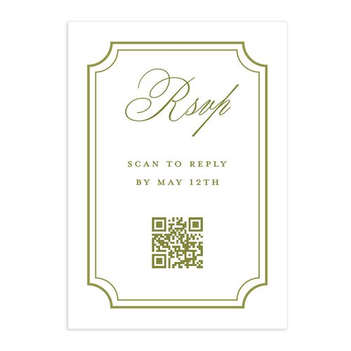 Elegant Eclectic QR Code RSVP Cards Umber Signature Standard