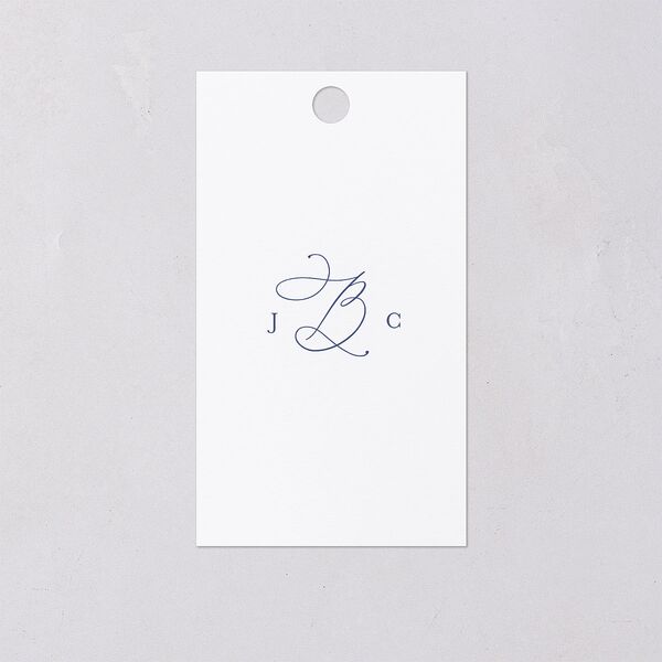 Church Stained Glass Favor Gift Tags Moody Blue Signature