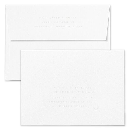 Ampersand Flourish Save The Date Card Envelopes Rose Charcoal Return Address Signature Standard