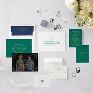 Cinematic Save the Date Cards Ultramarine Signature smooth Blank No